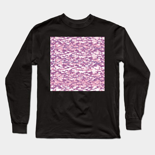 Sideways Mini Strokes | Purple and Pink Hues Long Sleeve T-Shirt by cherdoodles